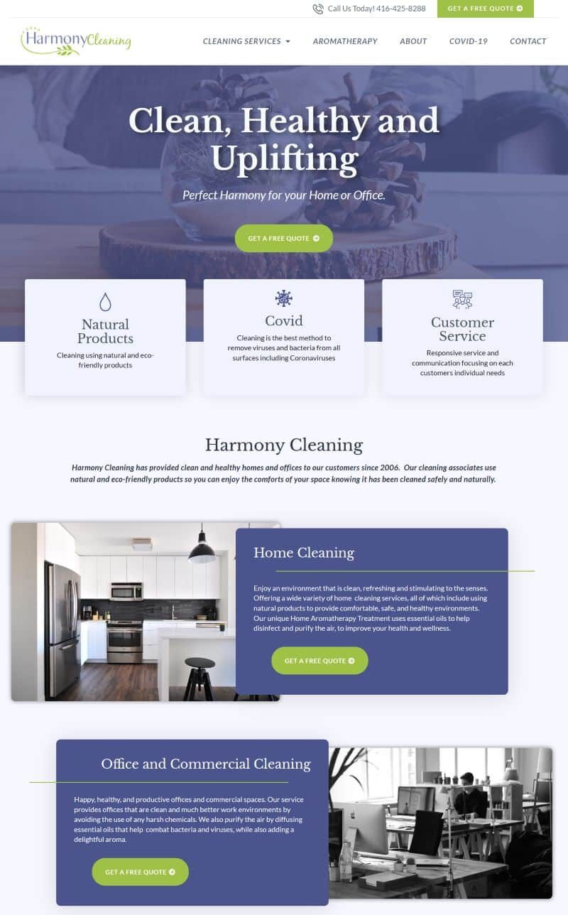 Harmony is a wordpress theme designed specifically for cleaning businesses. With its focus on SEO optimization, your website will appear at the top of search engine results. The theme's homepage layout is sleek and professional