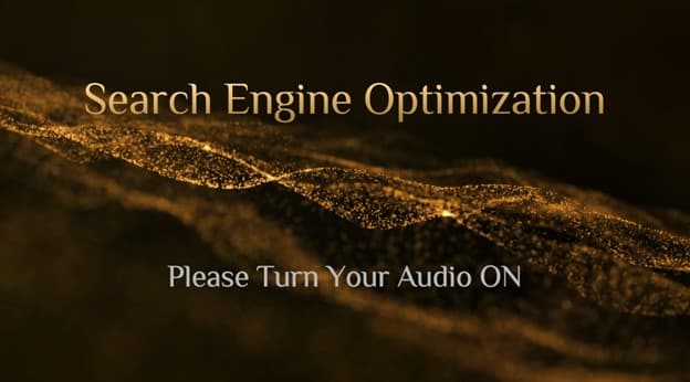 Please turn your audio on for search engine optimization on the homepage.