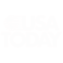 Usa today logo on a black background featured on the homepage.